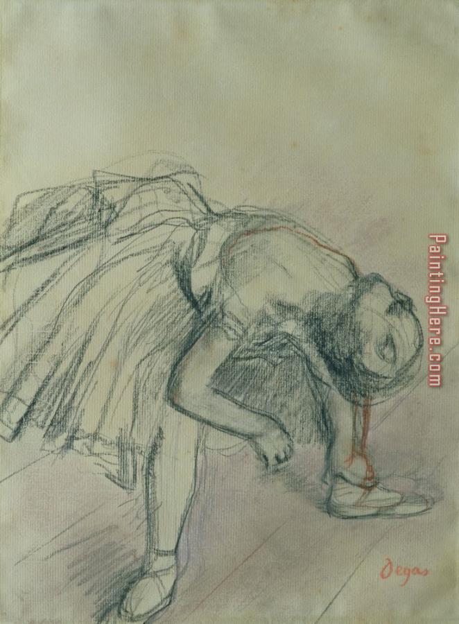 Edgar Degas Dancer Fixing Her Slipper